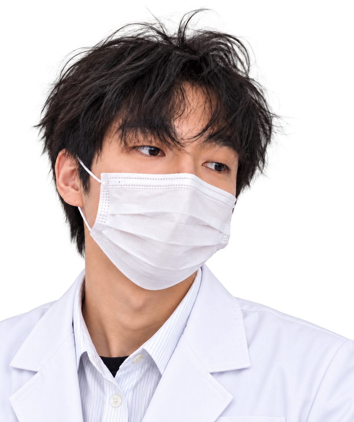 Portrait wearing a protective mask